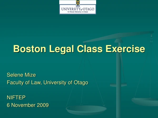 Boston Legal Class Exercise