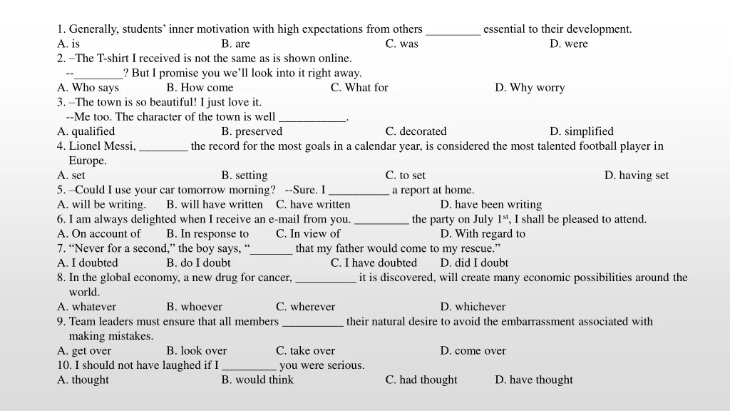 1 generally students inner motivation with high