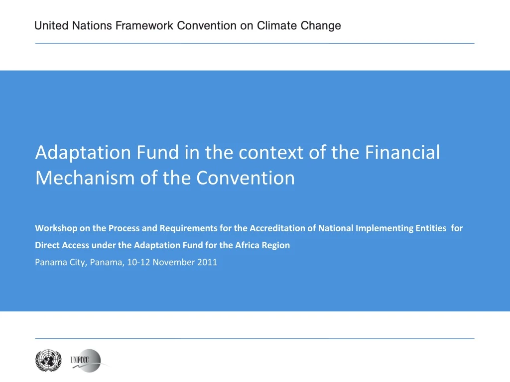 adaptation fund in the context of the financial mechanism of the convention