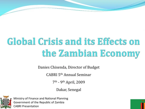 Global Crisis and its Effects on the Zambian Economy