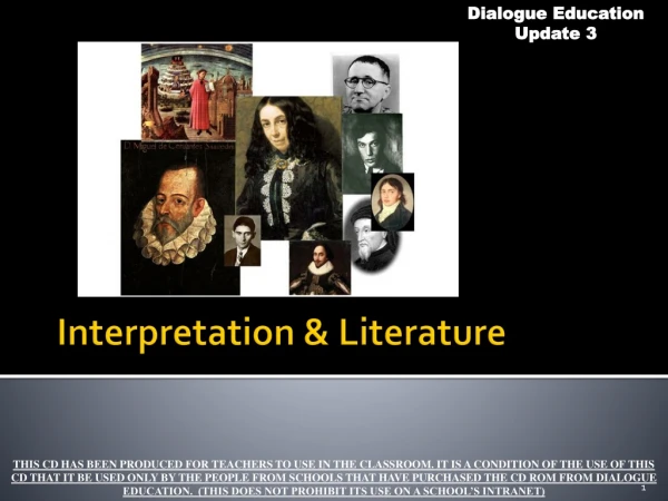 Interpretation &amp; Literature