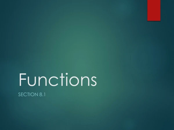 Functions