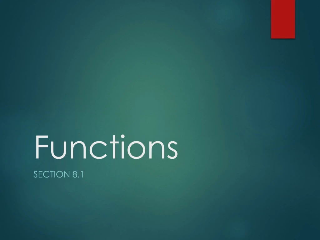 functions