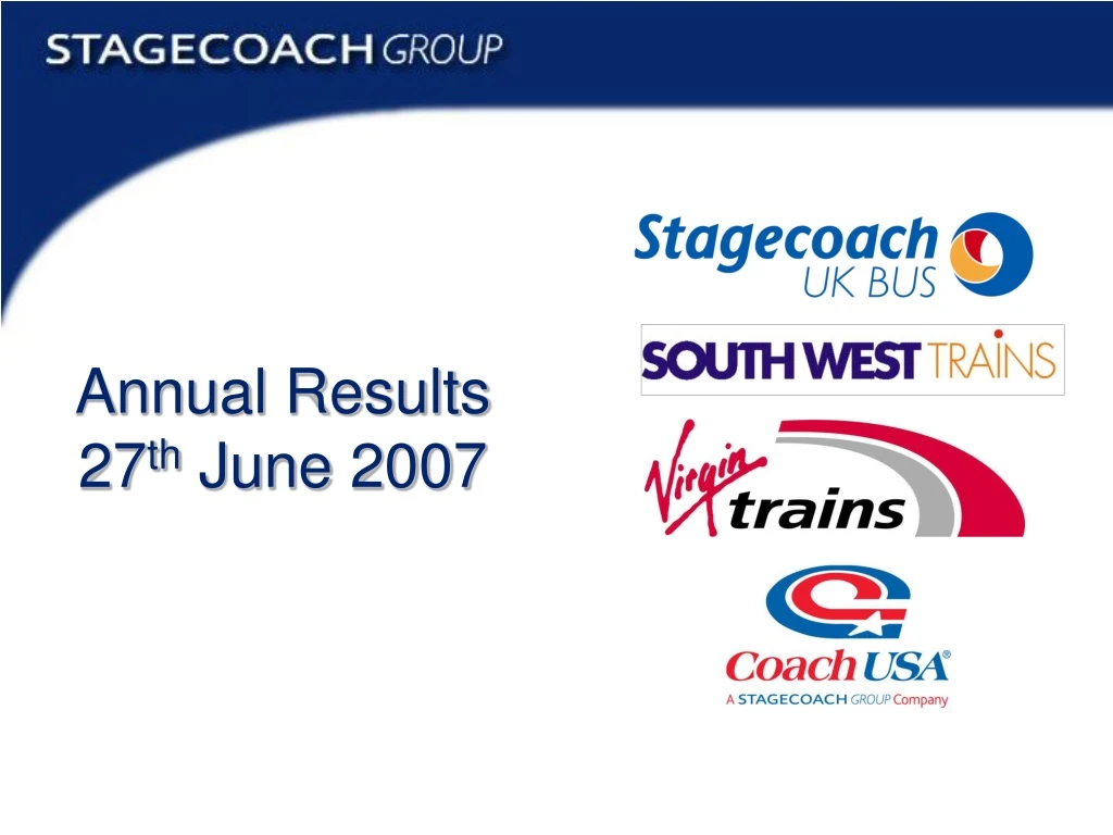 annual results 27 th june 2007