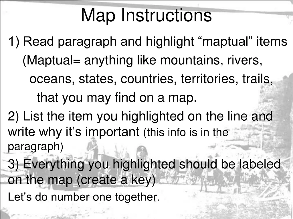map instructions