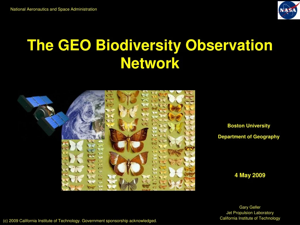 the geo biodiversity observation network