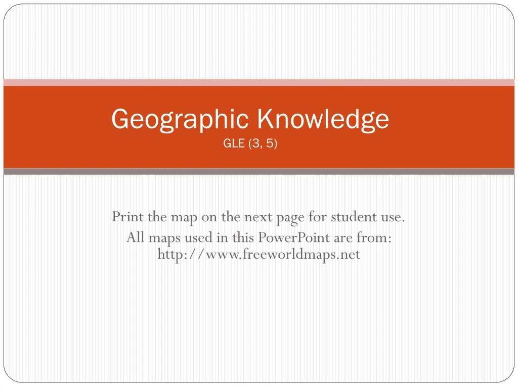 geographic knowledge gle 3 5