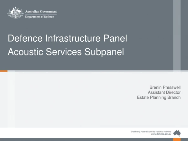 Defence Infrastructure Panel Acoustic Services Subpanel