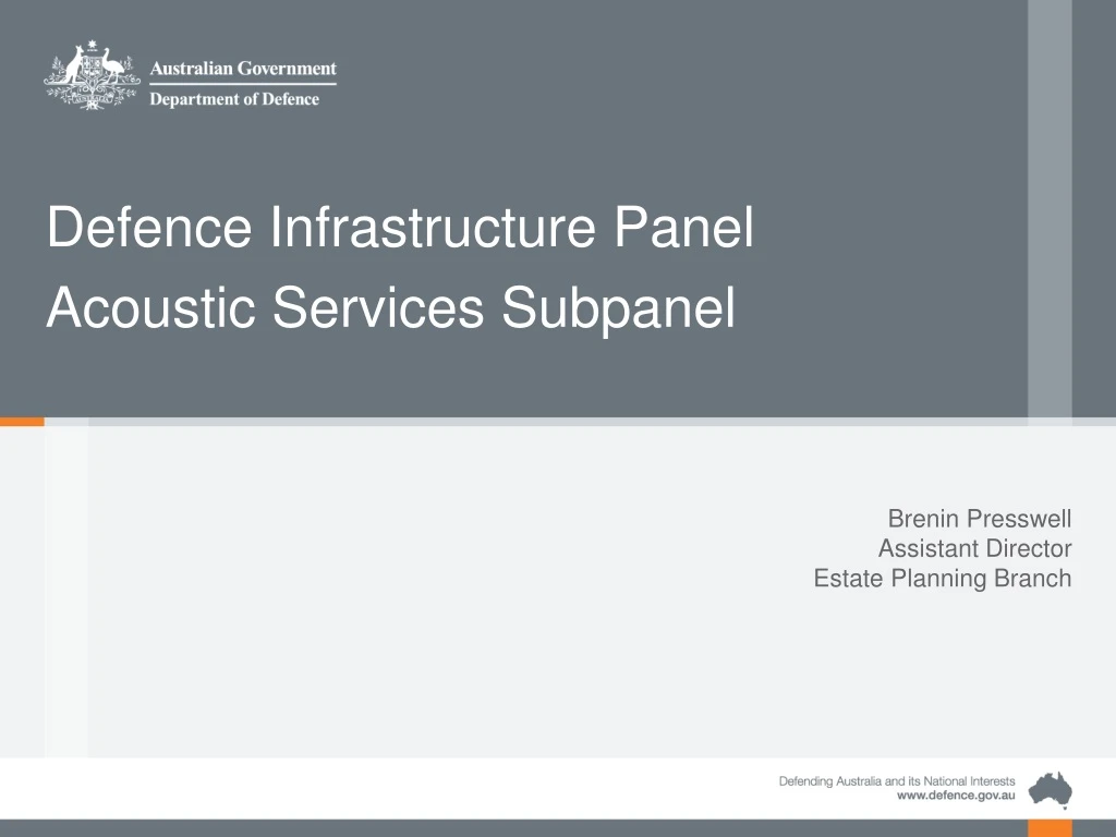 defence infrastructure panel acoustic services