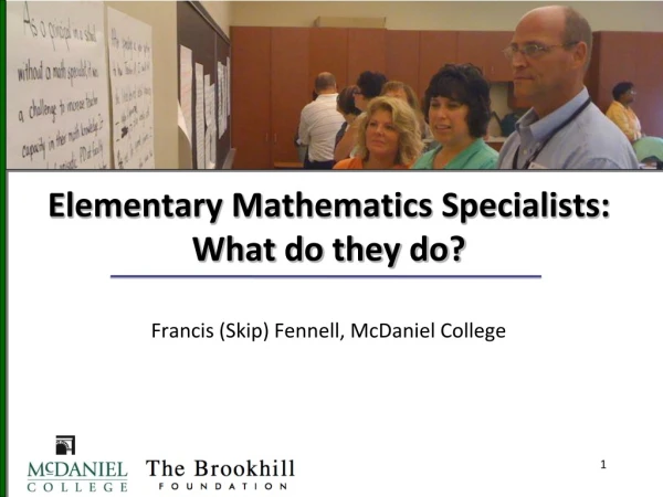 Elementary Mathematics Specialists: What do they do?