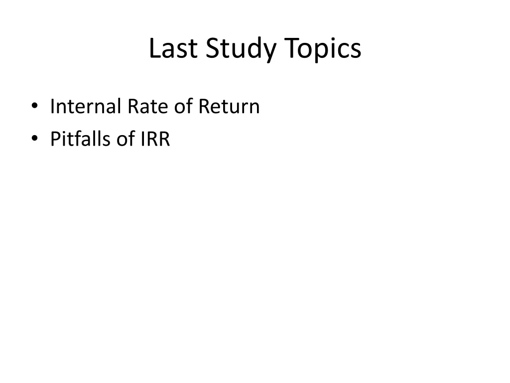 last study topics