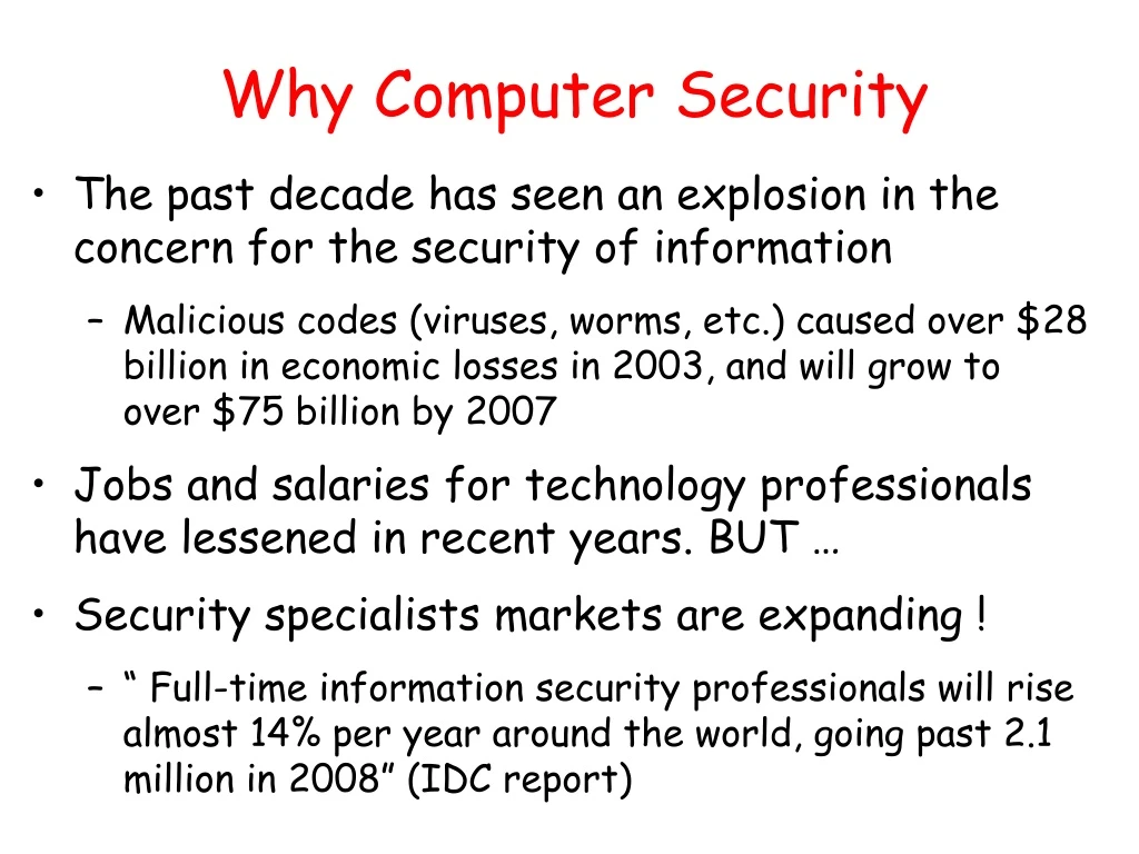 why computer security