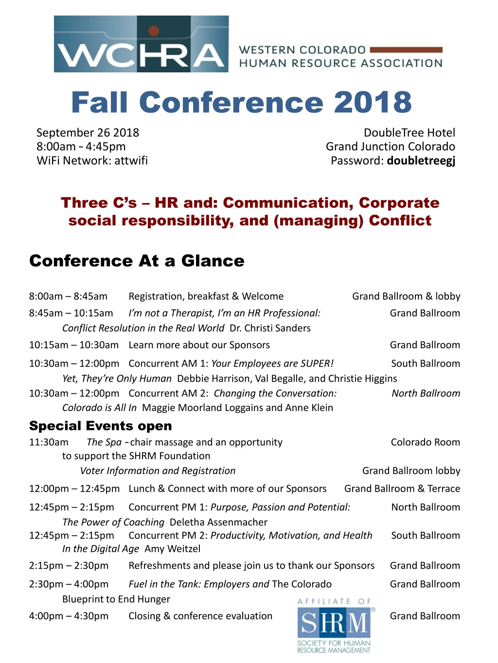 fall conference 2018