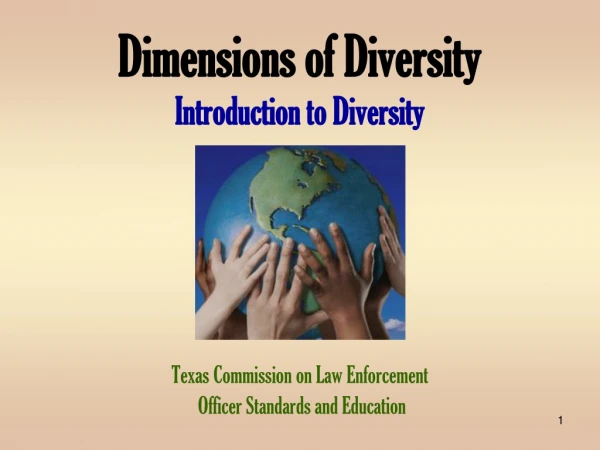 Dimensions of Diversity Introduction to Diversity