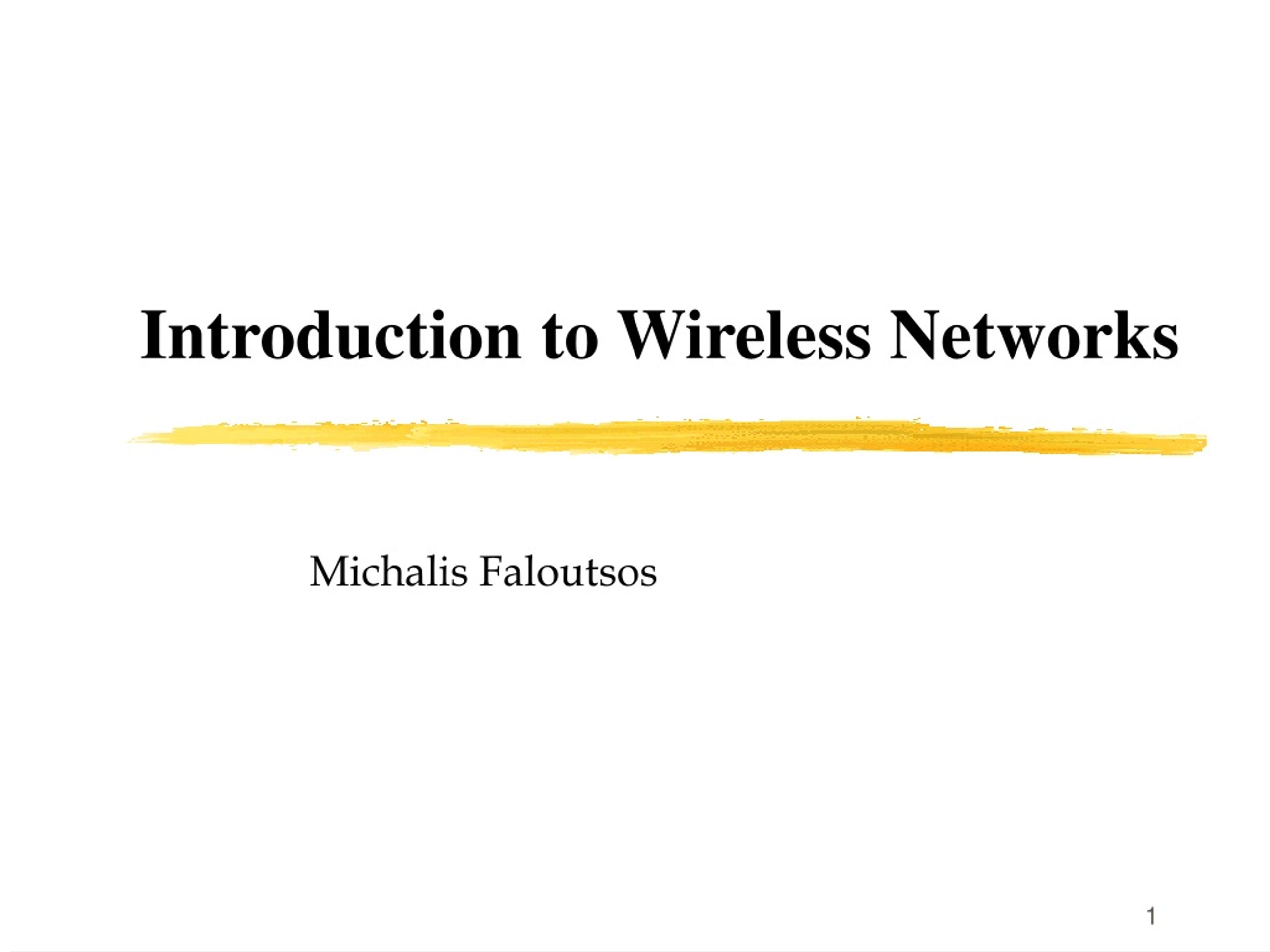 PPT - Introduction to Wireless Networks: Ad Hoc Communication Overview ...