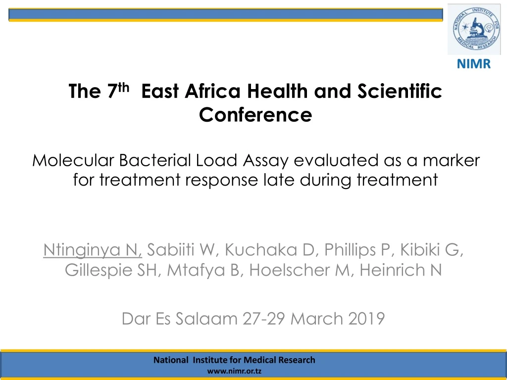 the 7 th east africa health and scientific