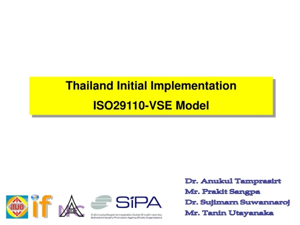 Thailand Initial Implementation  ISO29110-VSE Model