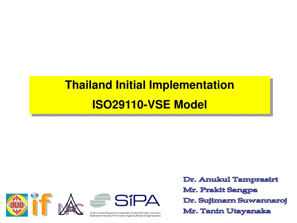 thailand initial implementation iso29110 vse model