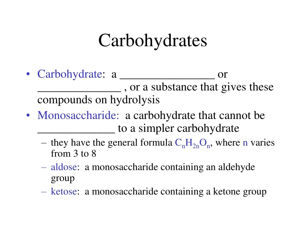 carbohydrates