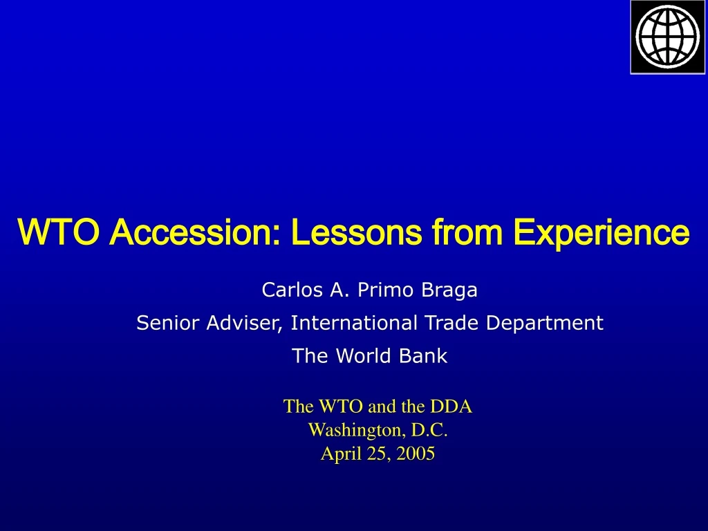 wto accession lessons from experience