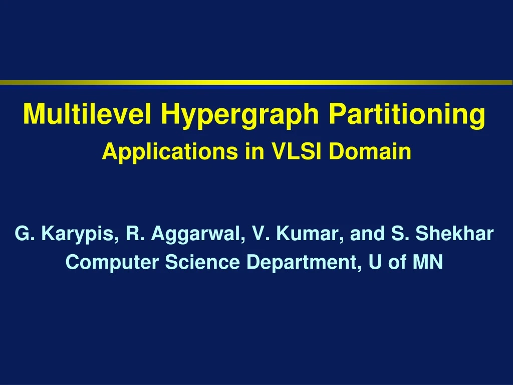 multilevel hypergraph partitioning