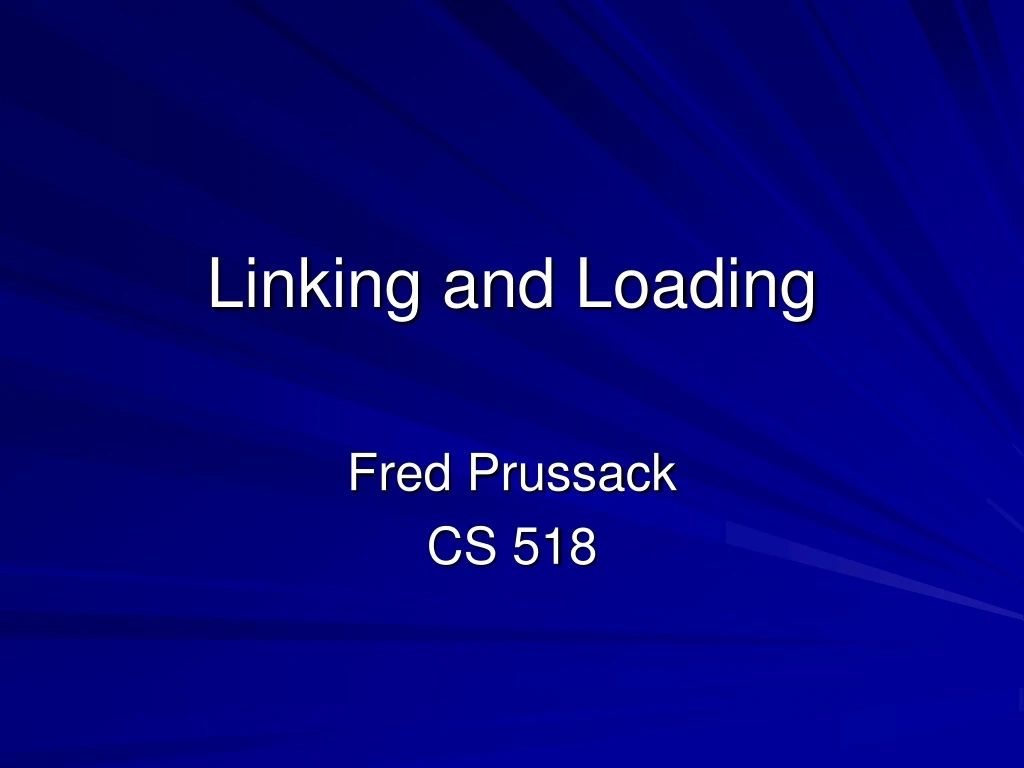 linking and loading