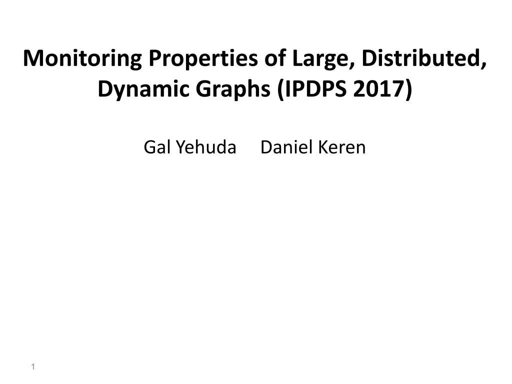 monitoring properties of large distributed