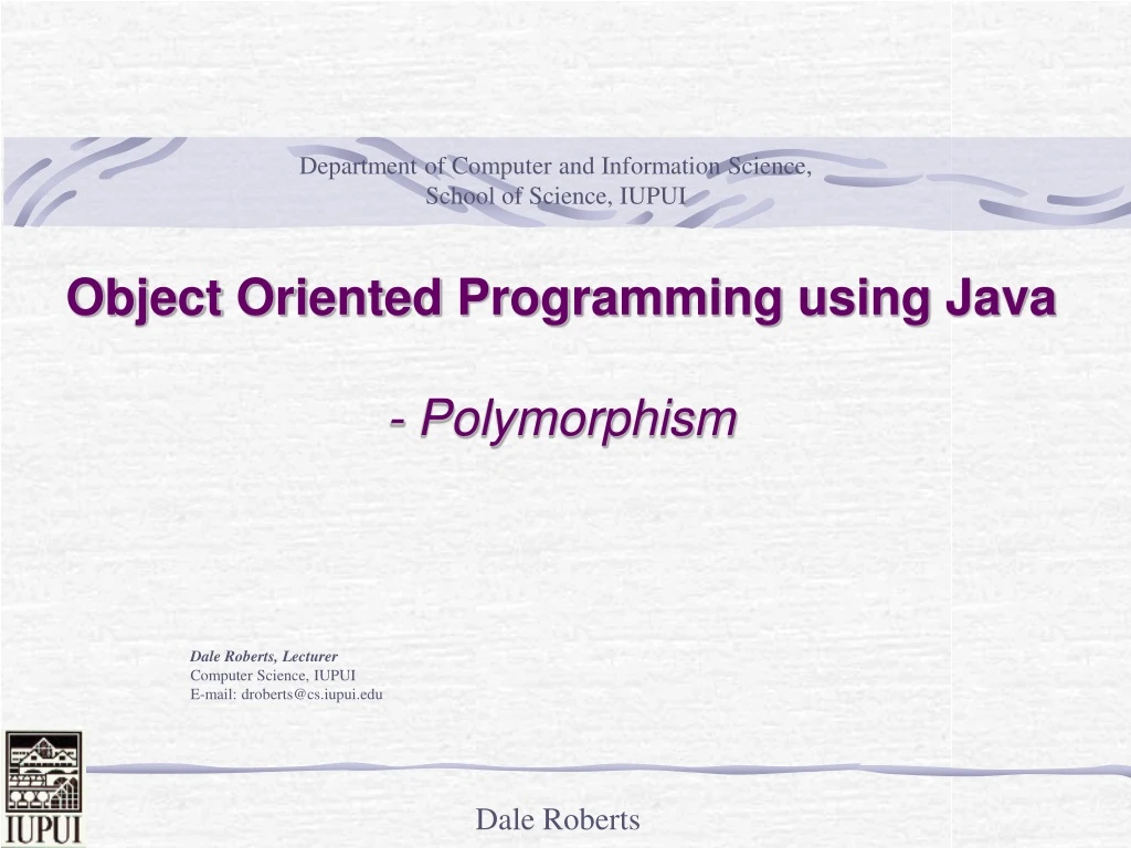 object oriented programming using java polymorphism