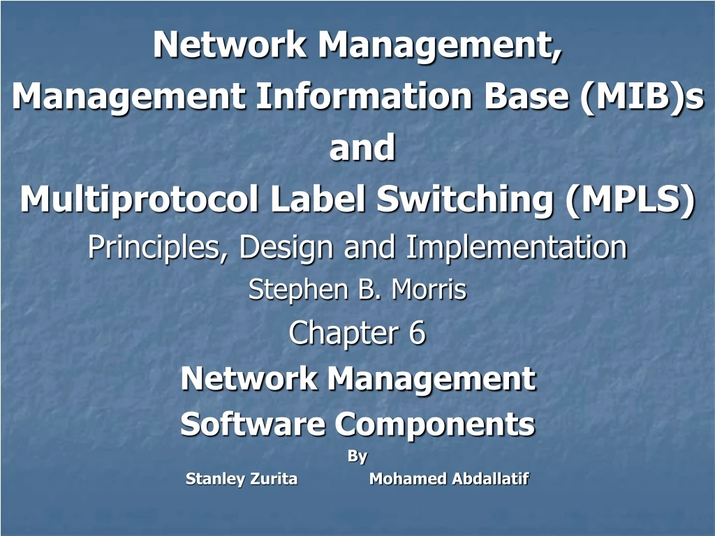 network management management information base