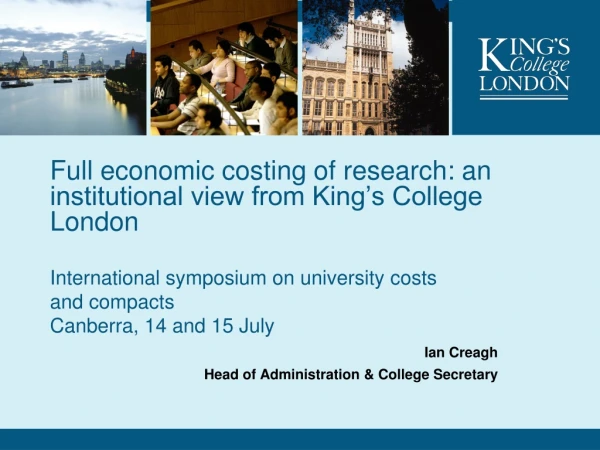 Full economic costing of research: an institutional view from King’s College London
