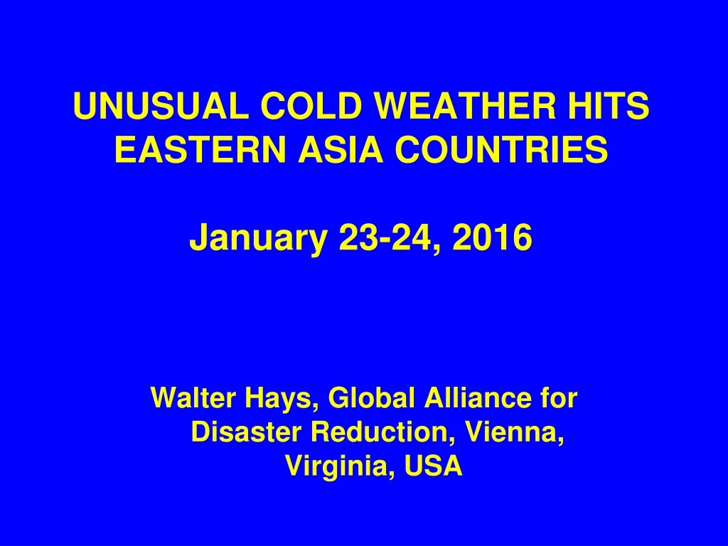 unusual cold weather hits eastern asia countries january 23 24 2016