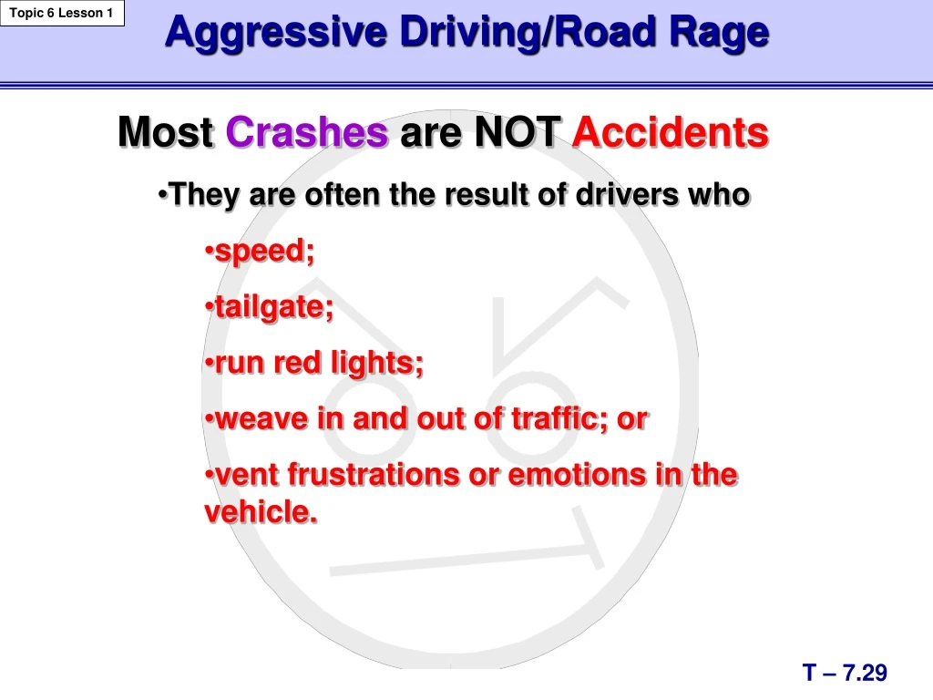 aggressive driving road rage