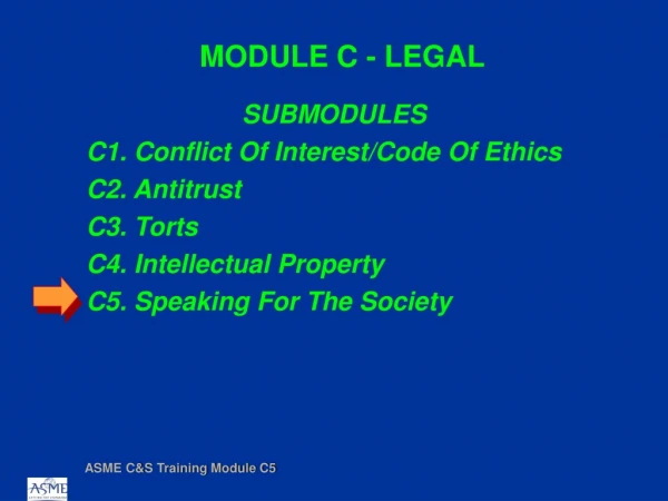 MODULE C - LEGAL