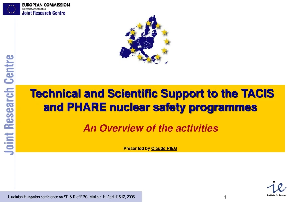 technical and scientific support to the tacis
