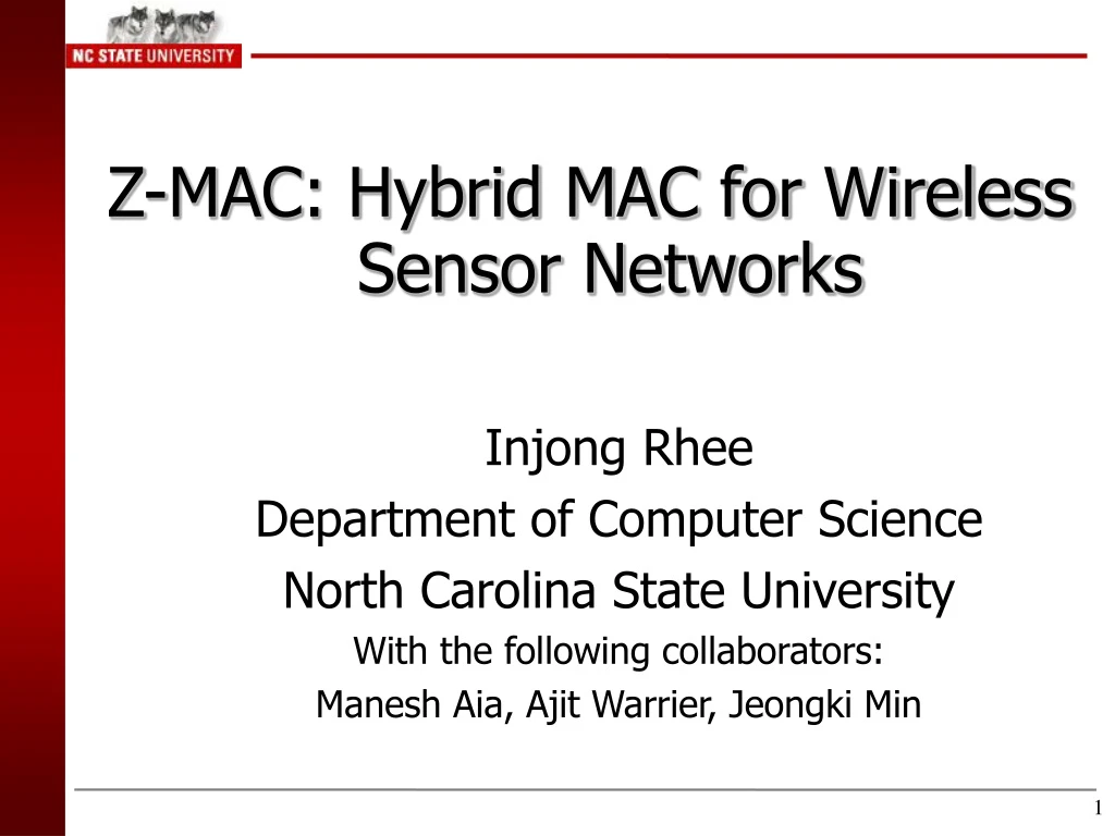 z mac hybrid mac for wireless sensor networks