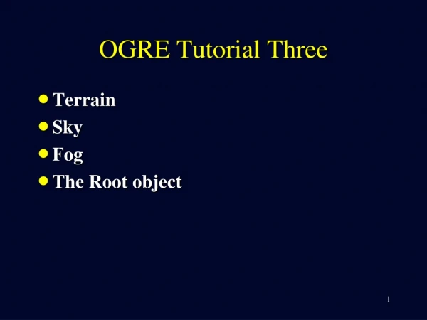 OGRE Tutorial Three