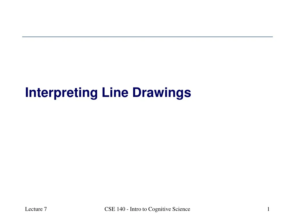 interpreting line drawings