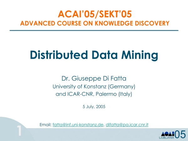 Distributed Data Mining
