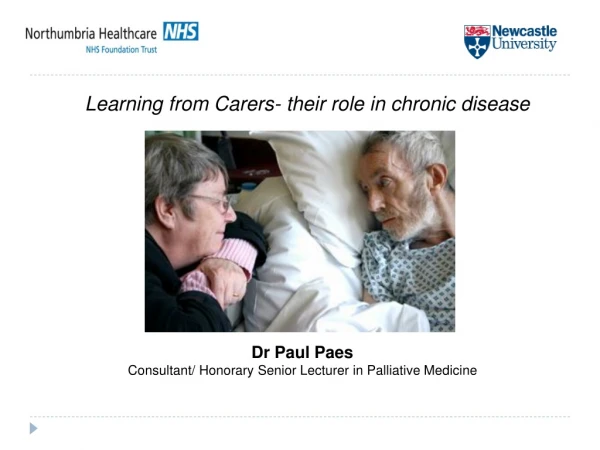 Dr Paul Paes Consultant/ Honorary Senior Lecturer in Palliative Medicine