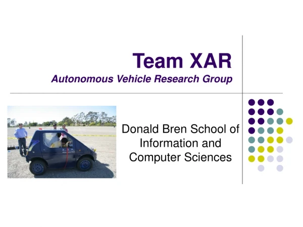 Team XAR Autonomous Vehicle Research Group