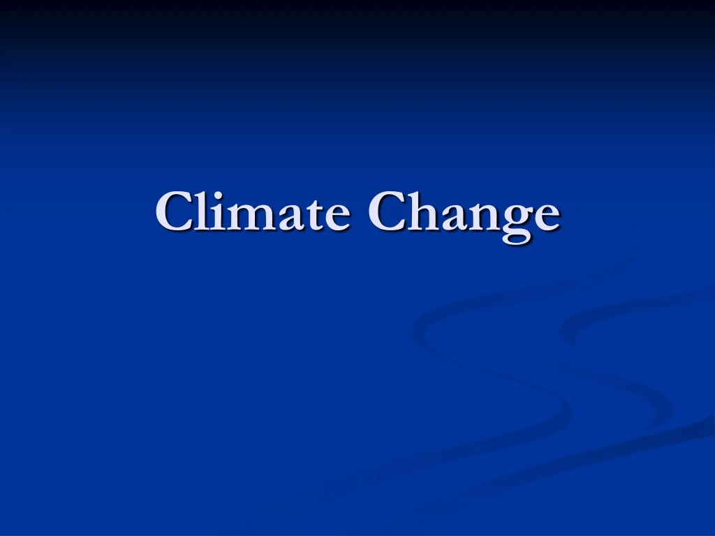 climate change