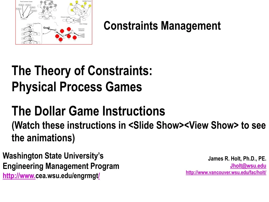 james r holt ph d pe jholt@wsu edu http www vancouver wsu edu fac holt