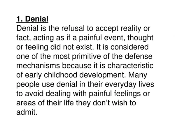 1. Denial