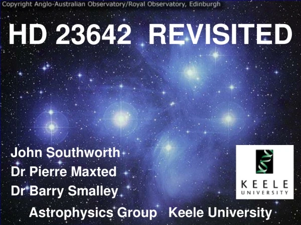 HD 23642  REVISITED