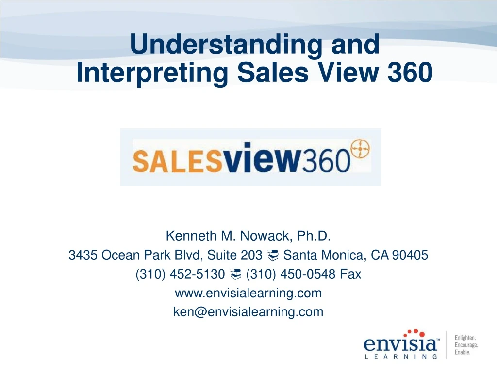 understanding and interpreting sales view 360