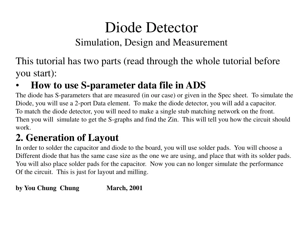 diode detector simulation design and measurement
