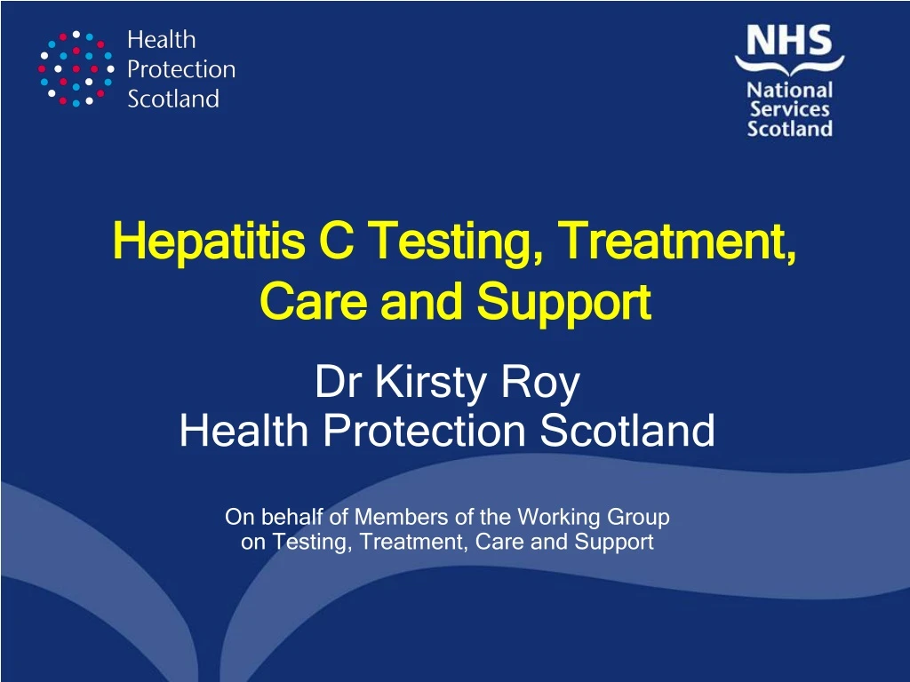 hepatitis c testing treatment care and support