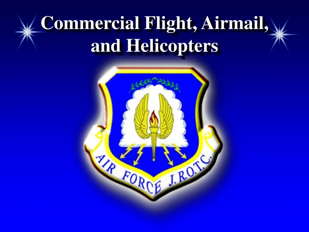 commercial flight airmail and helicopters