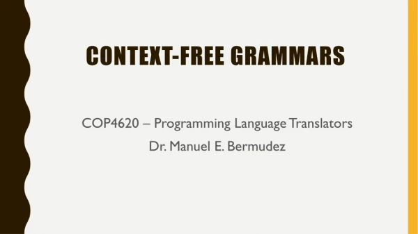 Context-free grammars