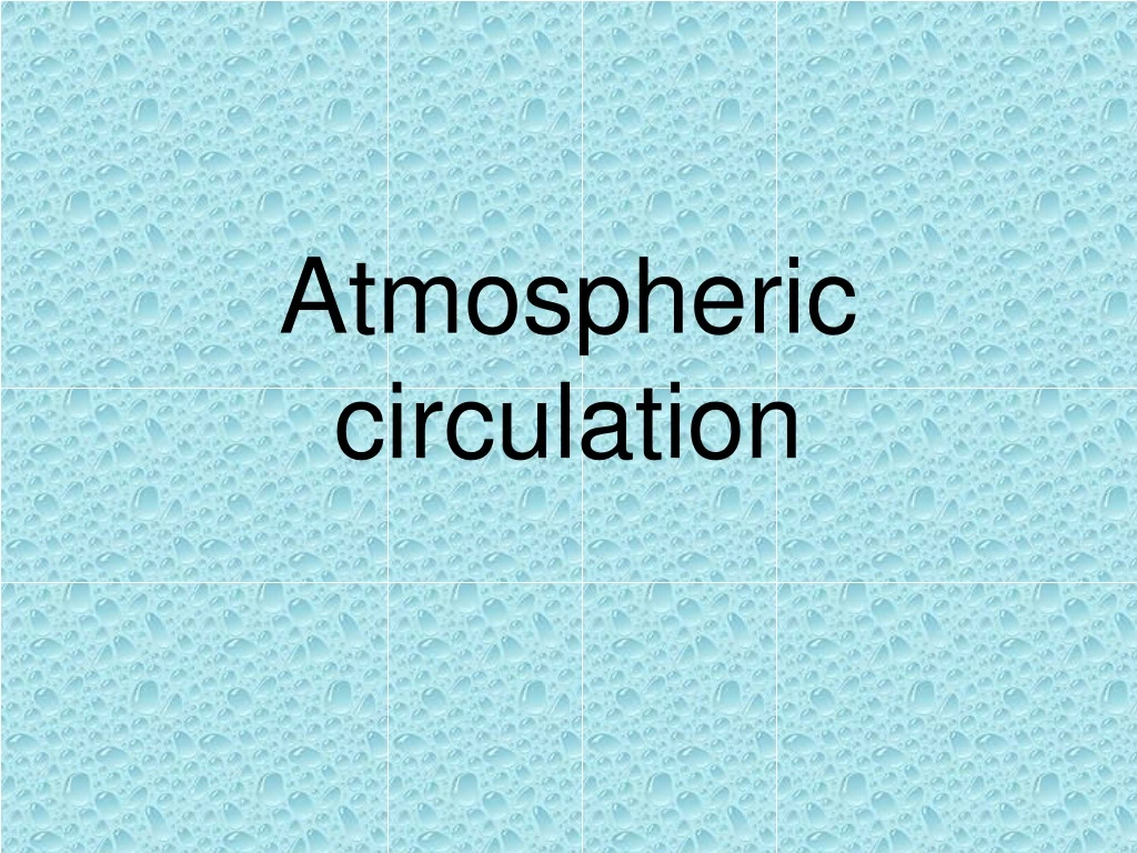 atmospheric circulation